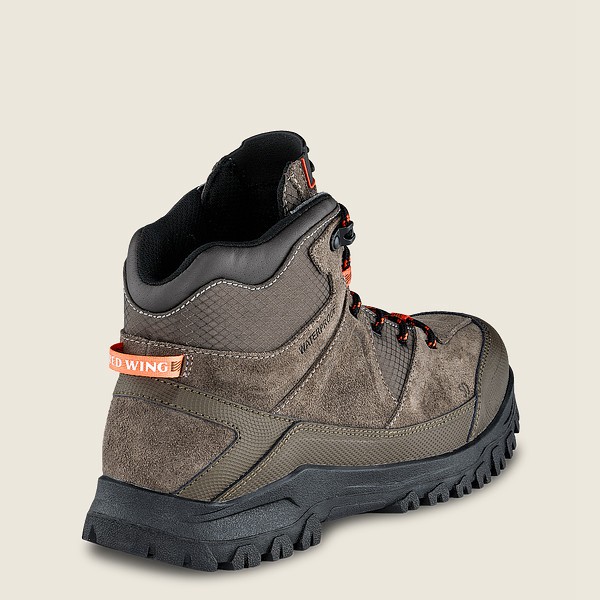 Red Wing Mens Trbo - 5-inch Waterproof Soft Toe - Hiking Boots Grey Brown - 9728EXSVQ